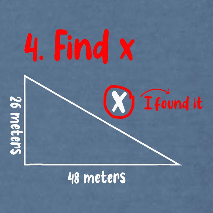 Funny Math Find X Diagram Triangle Lover Garment-Dyed Sweatshirt