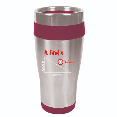 Funny Math Find X Diagram Triangle Lover 16oz Travel Tumbler
