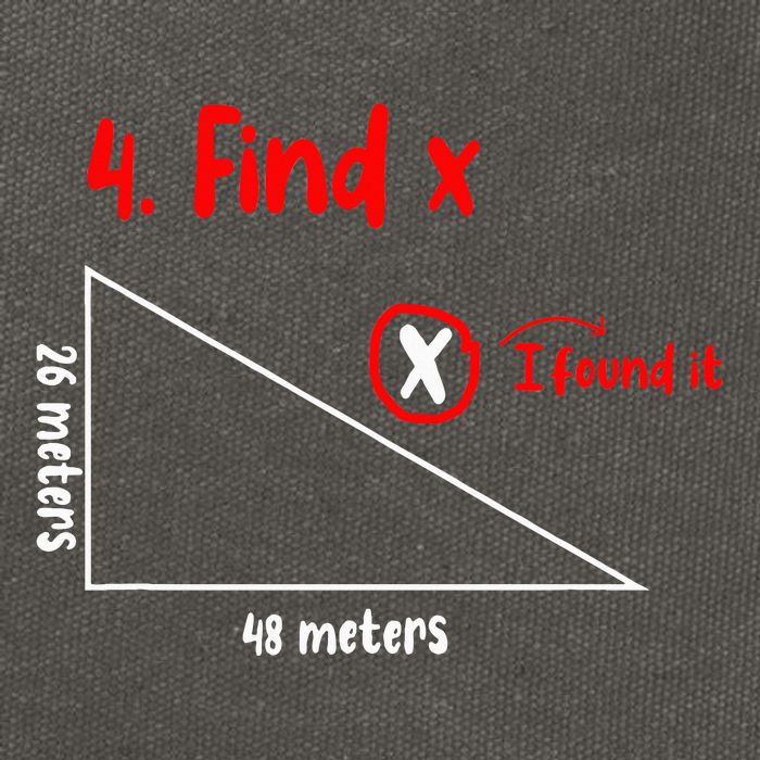Funny Math Find X Diagram Triangle Lover Cotton Canvas Backpack