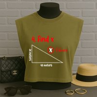 Funny Math Find X Diagram Triangle Lover Garment-Dyed Women's Muscle Tee