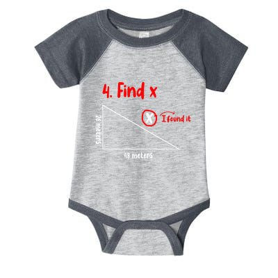 Funny Math Find X Diagram Triangle Lover Infant Baby Jersey Bodysuit