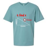 Funny Math Find X Diagram Triangle Lover Sueded Cloud Jersey T-Shirt