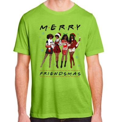 Funny Merry Friendsmas Black Girl Friends Christmas Matching Group Adult ChromaSoft Performance T-Shirt