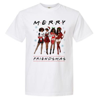 Funny Merry Friendsmas Black Girl Friends Christmas Matching Group Garment-Dyed Heavyweight T-Shirt