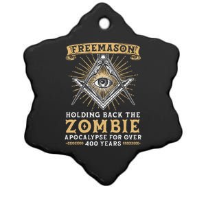 Freemason Masonic Fraternal Freemasonry Square Compass Ceramic Star Ornament