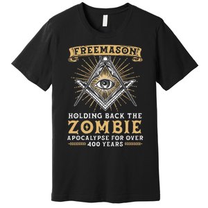 Freemason Masonic Fraternal Freemasonry Square Compass Premium T-Shirt