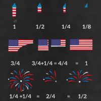 Funny Math Fraction Fireworks Teacher Patriotic Usa 4th Cool Comfort Performance Bucket Hat
