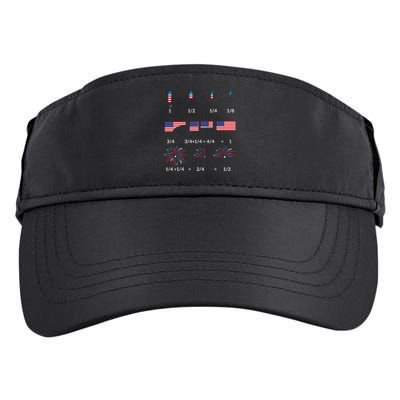 Funny Math Fraction Fireworks Teacher Patriotic Usa 4th Adult Drive Performance Visor
