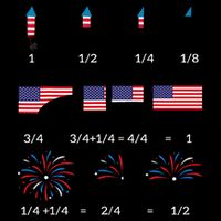 Funny Math Fraction Fireworks Teacher Patriotic Usa 4th Baby Bodysuit