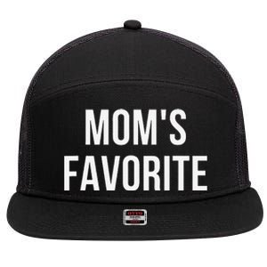 Funny MomS Favorite 7 Panel Mesh Trucker Snapback Hat