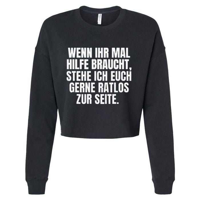 Funny Motif Funny Saying Funny Cropped Pullover Crew