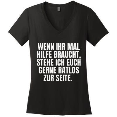 Funny Motif Funny Saying Funny Women's V-Neck T-Shirt