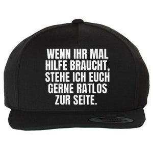 Funny Motif Funny Saying Funny Wool Snapback Cap