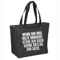 Funny Motif Funny Saying Funny Zip Tote Bag