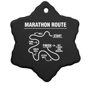 Funny Marathon Ceramic Star Ornament