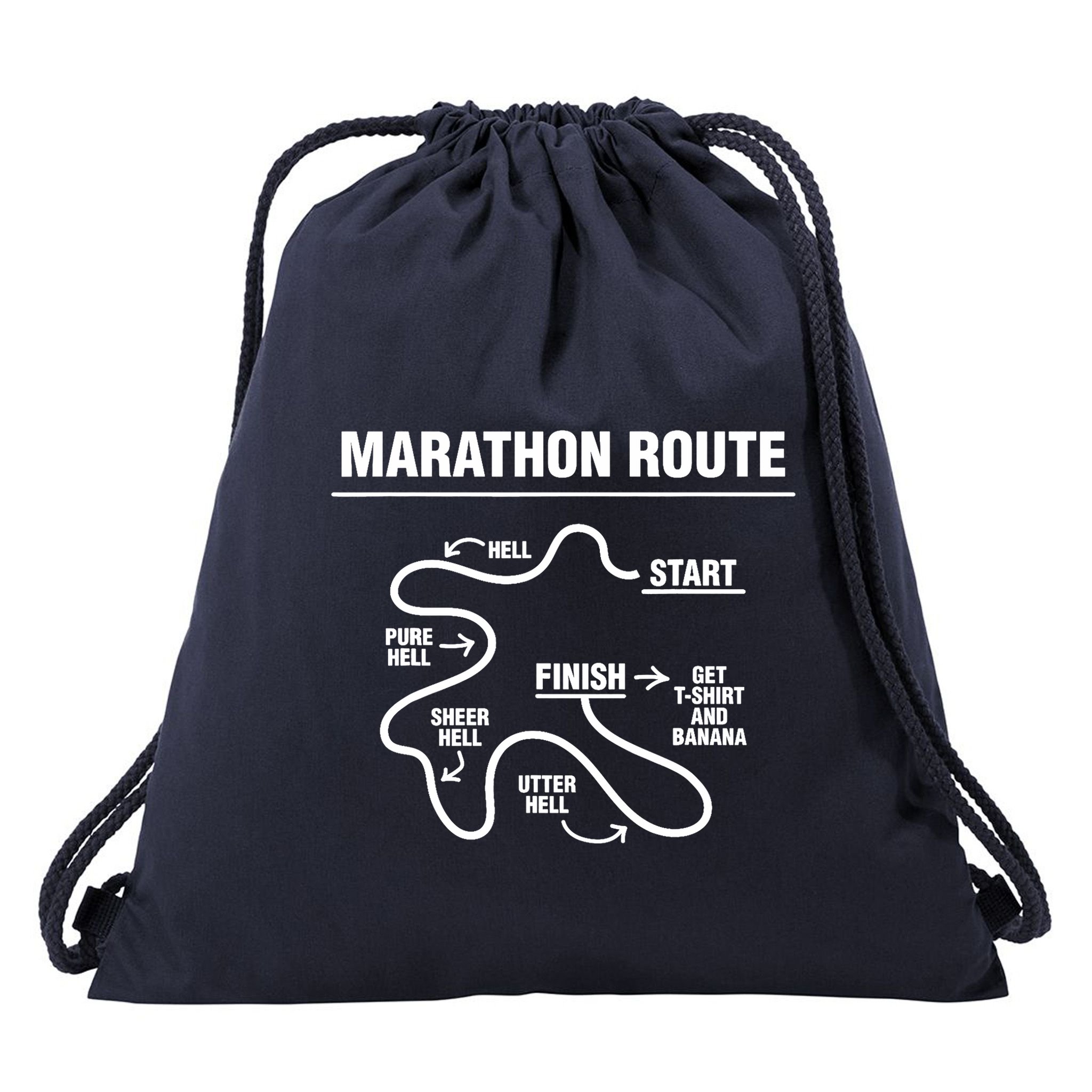 Funny Marathon Drawstring Bag