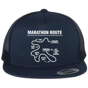 Funny Marathon Flat Bill Trucker Hat