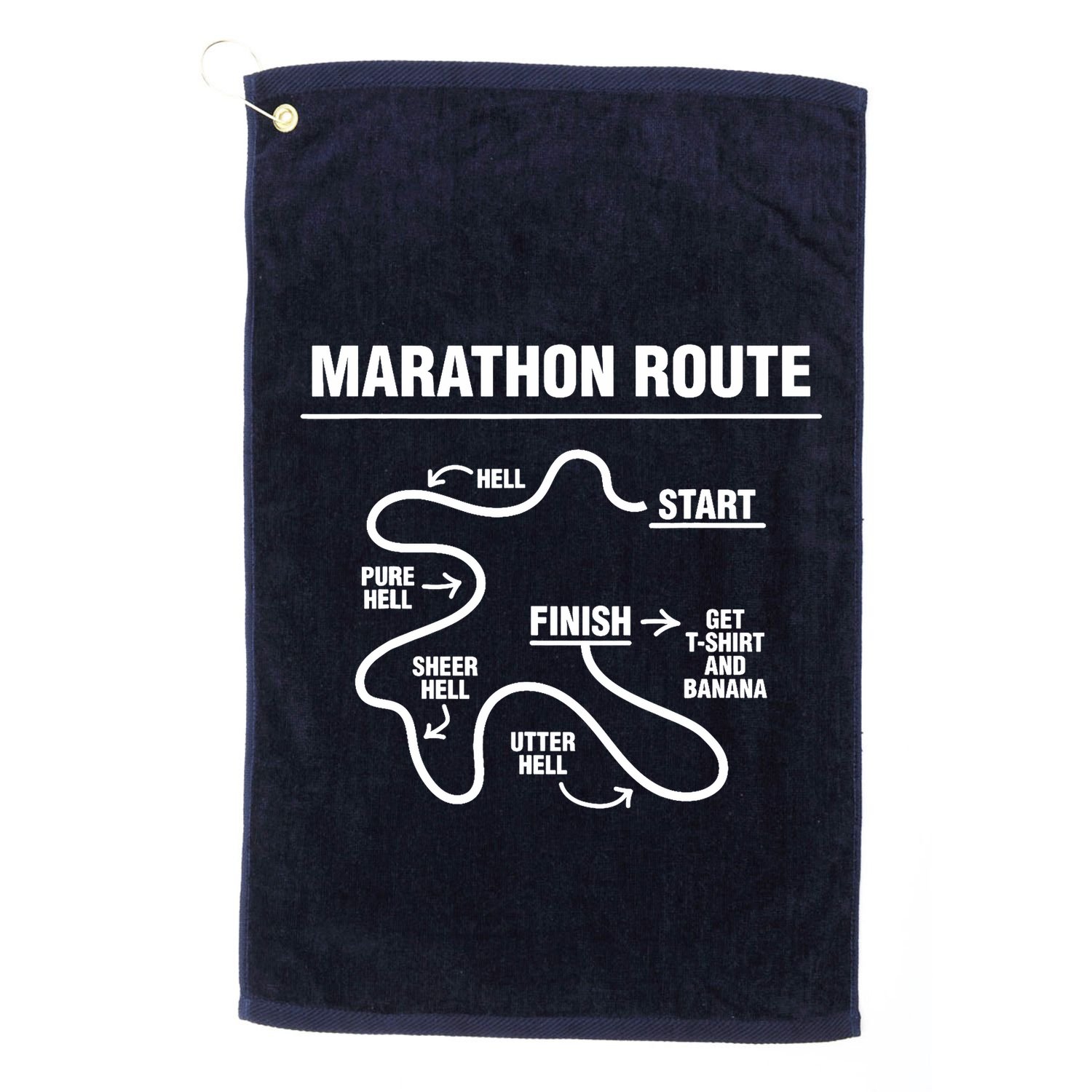 Funny Marathon Golf Towel