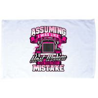 First Mistake Female Semi Truck Driver Trucker Trucking Microfiber Hand Towel