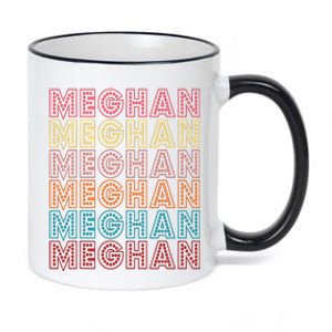 Funny Meghan First Name Meghan Retro 11oz Black Color Changing Mug