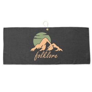 Folklore Mountains Large Microfiber Waffle Golf Towel