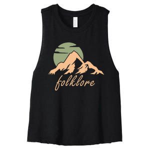 Folklore Mountains Women's Racerback Cropped Tank