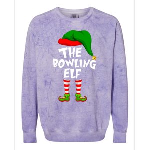 Funny Matching Family Christmas The Bowling Elf Great Gift Colorblast Crewneck Sweatshirt