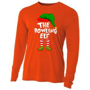 Funny Matching Family Christmas The Bowling Elf Great Gift Cooling Performance Long Sleeve Crew