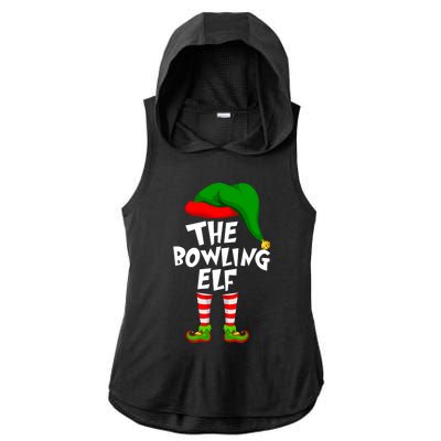 Funny Matching Family Christmas The Bowling Elf Great Gift Ladies PosiCharge Tri-Blend Wicking Draft Hoodie Tank