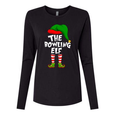 Funny Matching Family Christmas The Bowling Elf Great Gift Womens Cotton Relaxed Long Sleeve T-Shirt