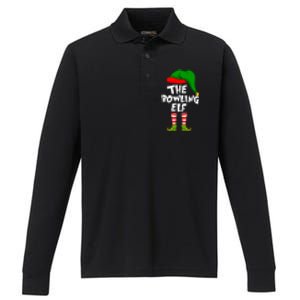 Funny Matching Family Christmas The Bowling Elf Great Gift Performance Long Sleeve Polo