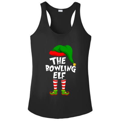 Funny Matching Family Christmas The Bowling Elf Great Gift Ladies PosiCharge Competitor Racerback Tank