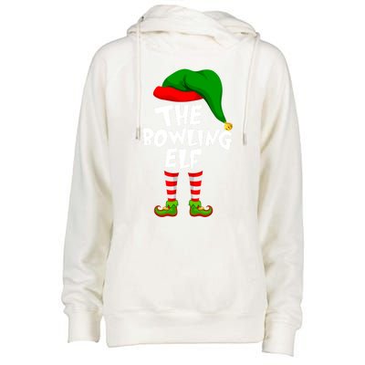 Funny Matching Family Christmas The Bowling Elf Great Gift Womens Funnel Neck Pullover Hood