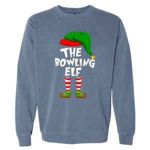 Funny Matching Family Christmas The Bowling Elf Great Gift Garment-Dyed Sweatshirt