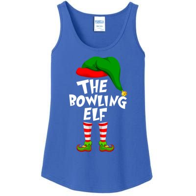 Funny Matching Family Christmas The Bowling Elf Great Gift Ladies Essential Tank