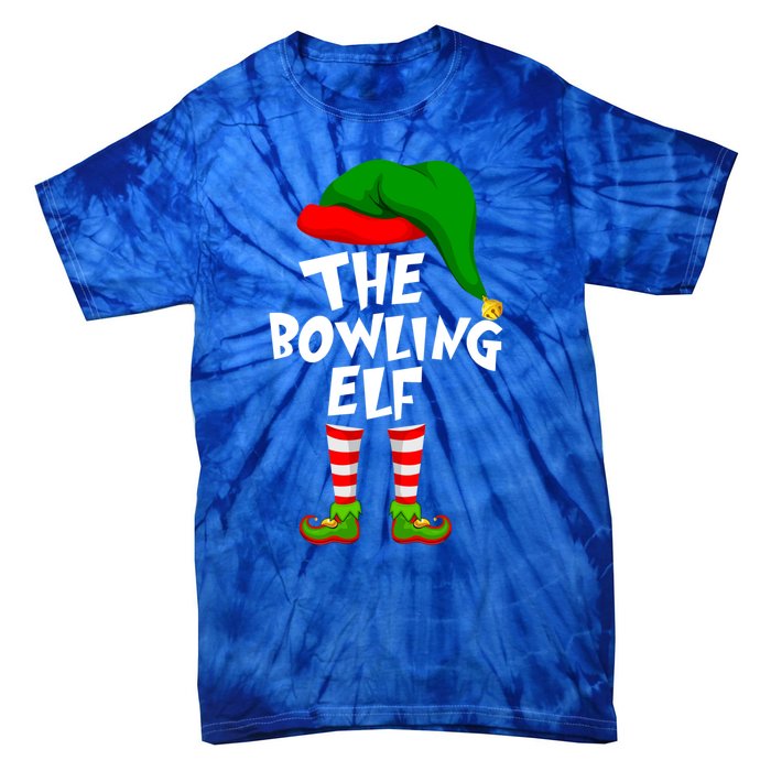 Funny Matching Family Christmas The Bowling Elf Great Gift Tie-Dye T-Shirt