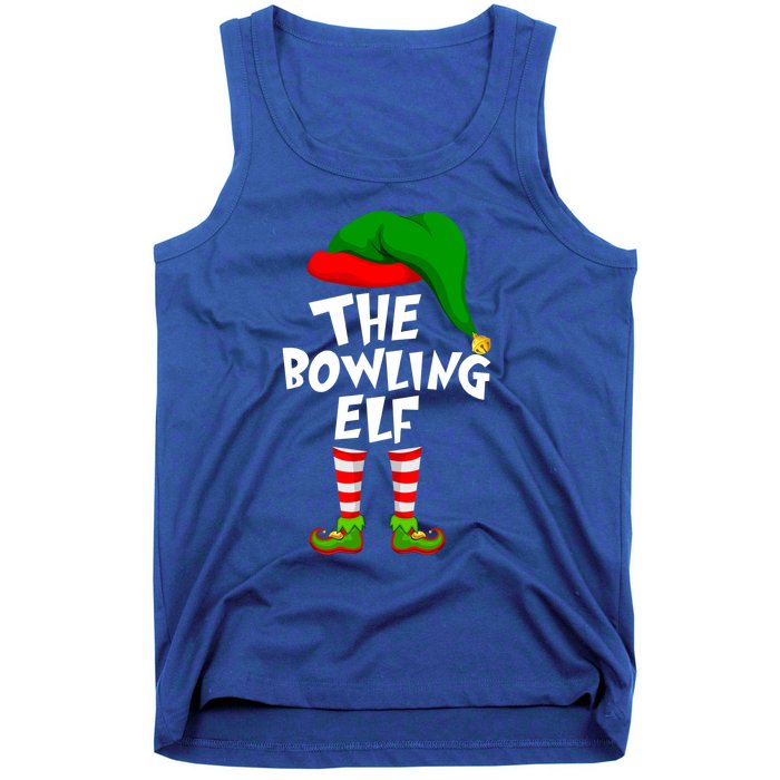 Funny Matching Family Christmas The Bowling Elf Great Gift Tank Top