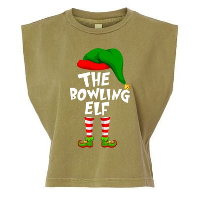 Funny Matching Family Christmas The Bowling Elf Great Gift Garment-Dyed Women's Muscle Tee