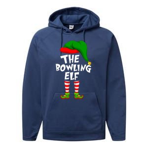 Funny Matching Family Christmas The Bowling Elf Great Gift Performance Fleece Hoodie