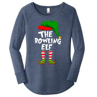 Funny Matching Family Christmas The Bowling Elf Great Gift Women's Perfect Tri Tunic Long Sleeve Shirt