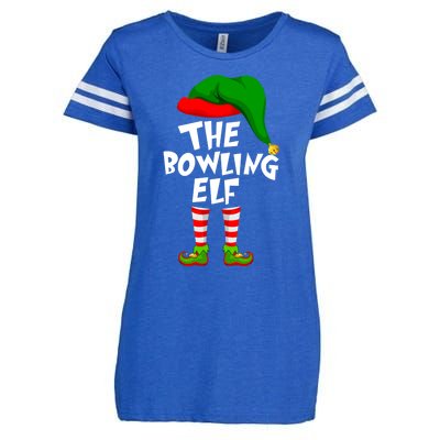 Funny Matching Family Christmas The Bowling Elf Great Gift Enza Ladies Jersey Football T-Shirt