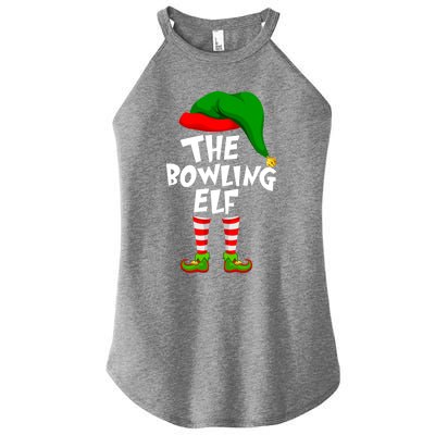 Funny Matching Family Christmas The Bowling Elf Great Gift Women's Perfect Tri Rocker Tank