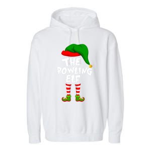 Funny Matching Family Christmas The Bowling Elf Great Gift Garment-Dyed Fleece Hoodie