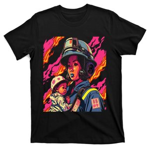 Firefighter Mom Firewoman Mother Mother's Day T-Shirt