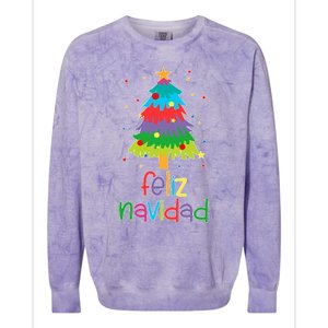 Family Matching Feliz Navidad Spanish Mexican Christmas Colorblast Crewneck Sweatshirt