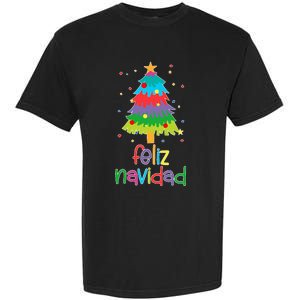 Family Matching Feliz Navidad Spanish Mexican Christmas Garment-Dyed Heavyweight T-Shirt