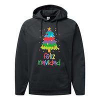 Family Matching Feliz Navidad Spanish Mexican Christmas Performance Fleece Hoodie