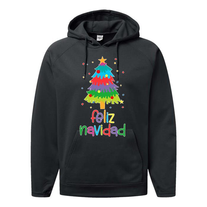 Family Matching Feliz Navidad Spanish Mexican Christmas Performance Fleece Hoodie