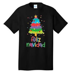 Family Matching Feliz Navidad Spanish Mexican Christmas Tall T-Shirt