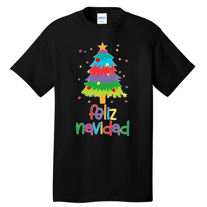 Family Matching Feliz Navidad Spanish Mexican Christmas Tall T-Shirt